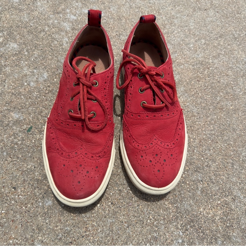 Polo Ralph Lauren Jarrod Red Leather Wingtip Brogue Oxfords
